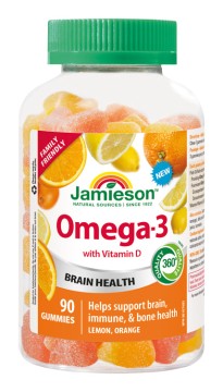 Jamieson Omega-3 Gummies želatinové pastilky 90 pas.