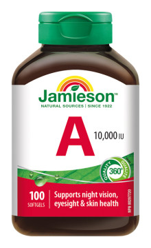 Jamieson Vitamín A 10 000 IU 100 kps.
