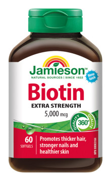 Jamieson Biotin 5000 mcg 60 kps.