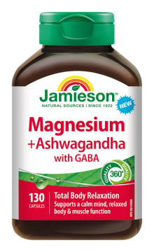 Jamieson Hořčík + Ashwagandha s GABA 130 kps.