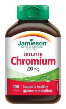 Jamieson Chrom 200 mcg v chelátové formě 100 tbl.