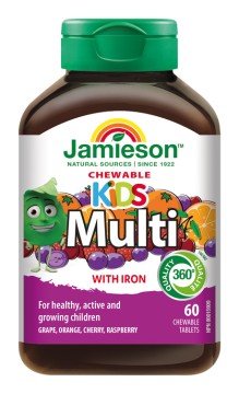 Jamieson Multi Kids multivitamín tablety na cucání pro děti 60 tbl.