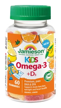 Jamieson Omega-3 Kids Gummies žvýkací pektinové pastilky pro děti 60 pas.