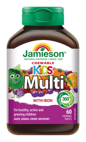Jamieson Multi Kids multivitamín tablety na cucání pro děti 60 tbl.